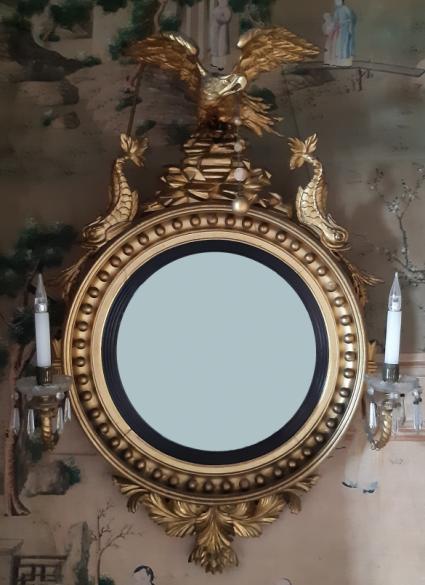 Miroir convexe style Regency Mirror